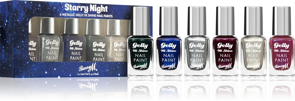 

Набор лаков для ногтей Gelly Hi Shine Starry Night Barry M, 6× 10 мл