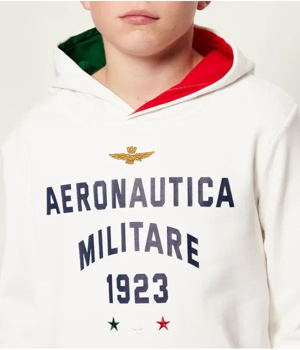Толстовка regular fit Aeronautica Militare, белый — фото 4