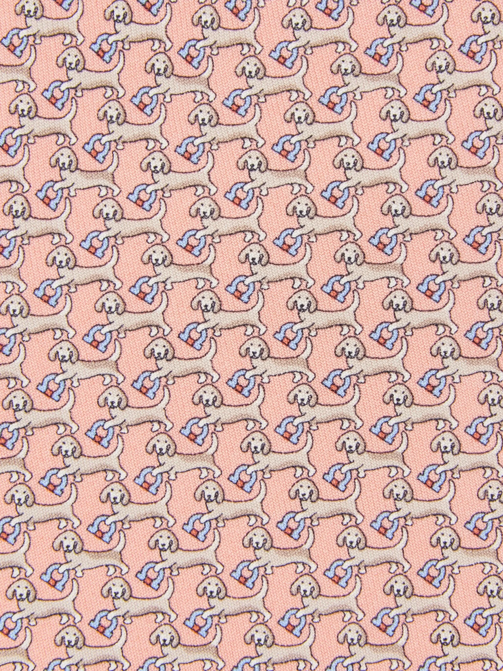 

Шелковый галстук с принтом Ferragamo, розовый