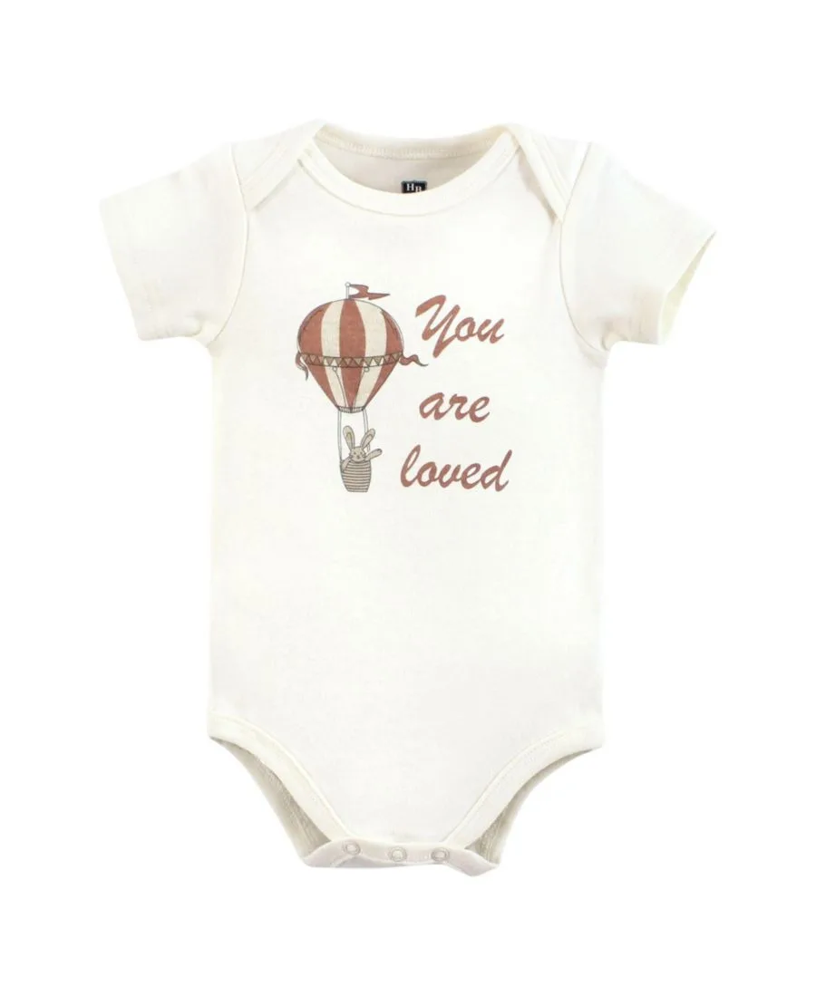 Комплект из пяти хлопковых комбинезонов-боди Hudson Baby, Hot Air Balloon — фото 2