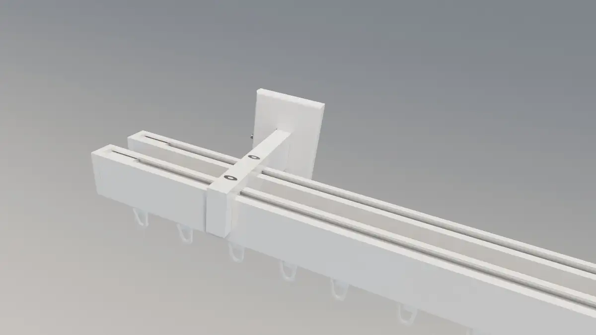 

Карниз indeko "Bern", 2 направляющие, желаемая длина, полный комплект внутренней направляющей, включая планеры и крепежный материал 230 см, белый