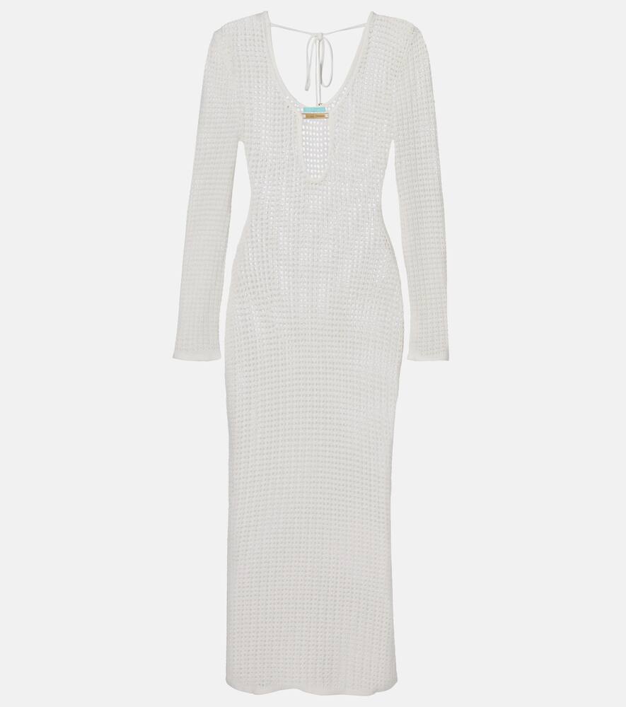 

Платье миди Casey с открытой вязкой Melissa Odabash, White