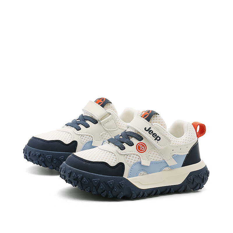 Кроссовки Jeep Kids Lifestyle Shoes Kids Low-top Blue, бежевый/синий — фото 3
