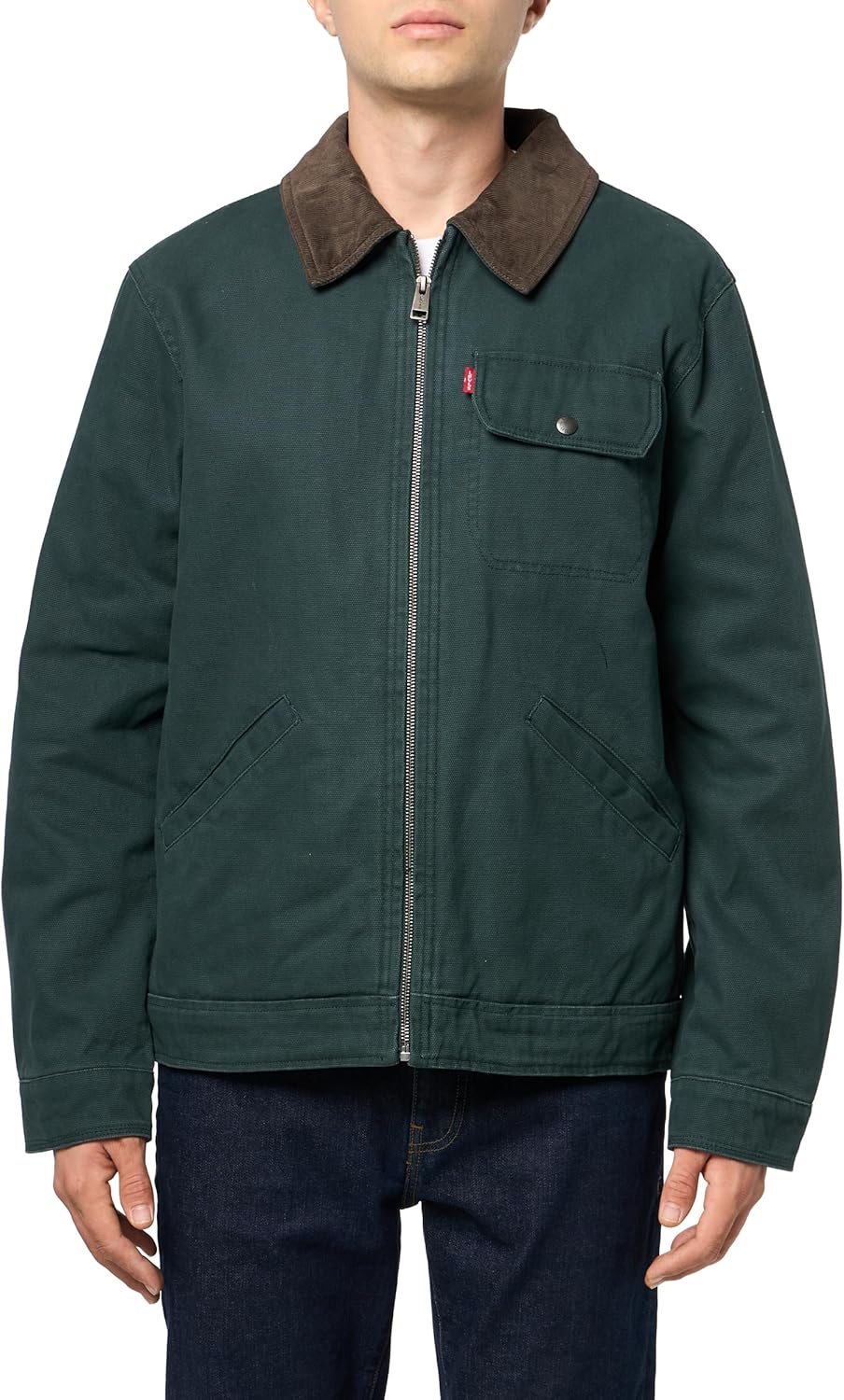 

Куртка Levi's Workwear из хлопчатобумажной ткани с вельветовым воротником и воротником Depot, Green Gables Quilt Lined