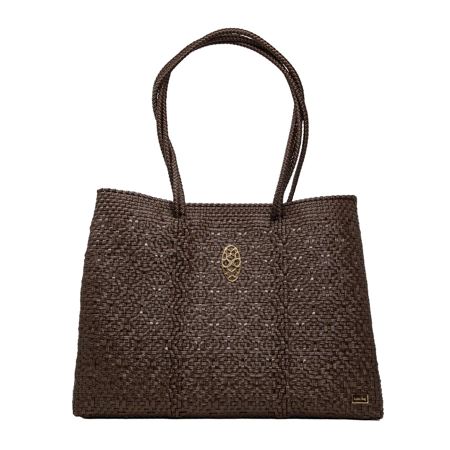 

Женская ручная работа сумка тоут с клатчем в коричневом цвете Lola's Bag