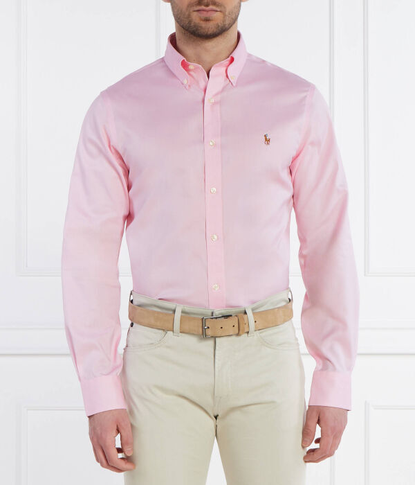 

Рубашка Slim fit Polo Ralph Lauren, розовый