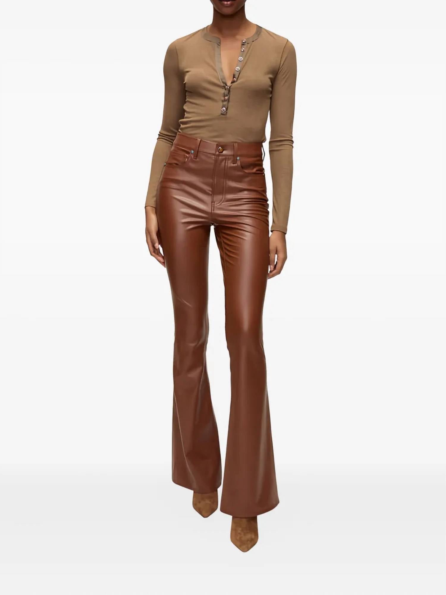 

Джинсы скинни-клеш Beverly цвета красного дерева Veronica Beard, красный