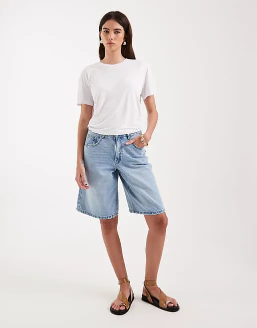 

Голубые джинсовые шорты широкого кроя Vero Moda