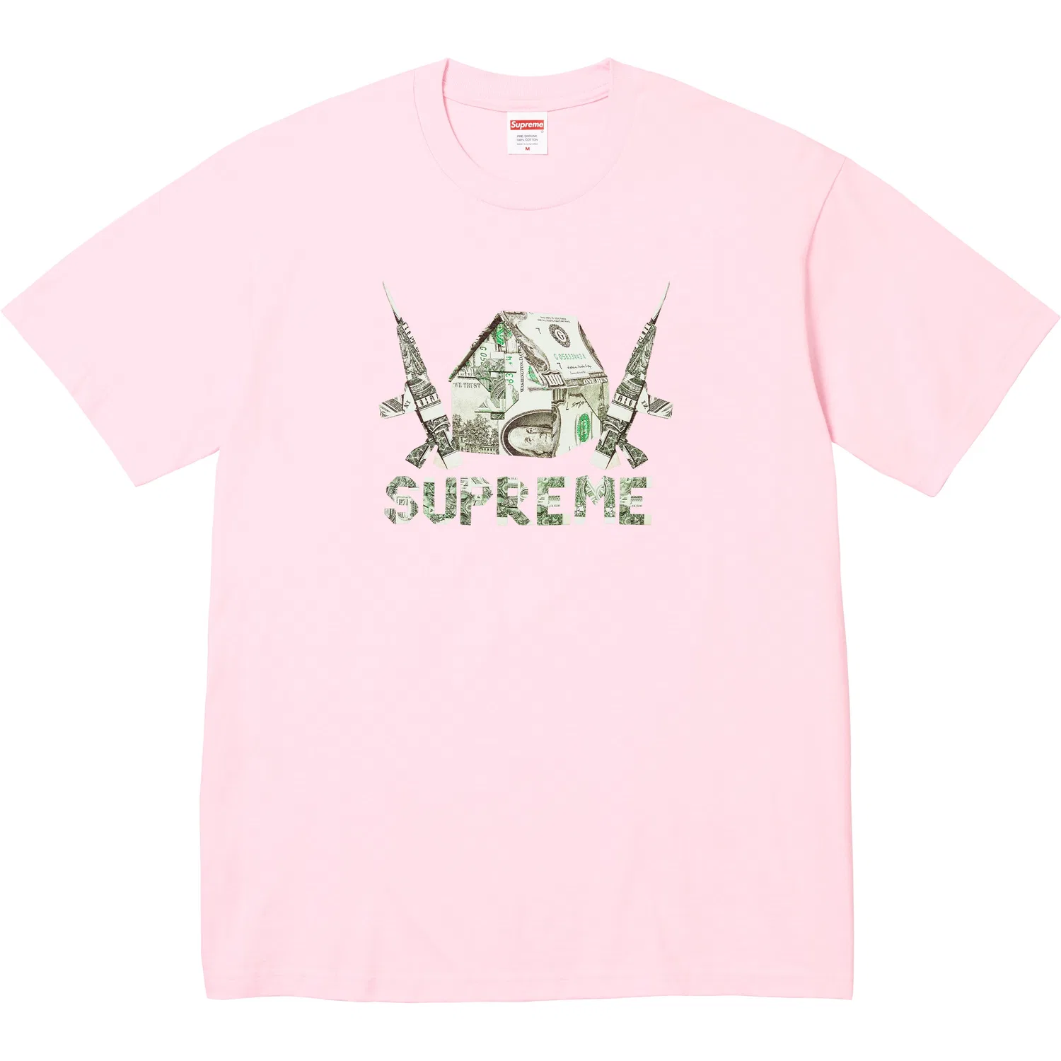Футболка оригами унисекс SS26 WEEK7 Supreme, Light Pink/Light Pink