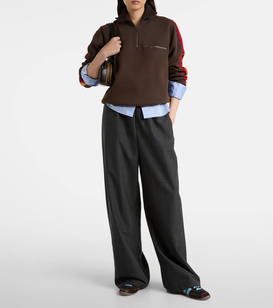 Кроссовки из телячьей шерсти с кожаной отделкой Adidas, Dark Brown/Preloved Blue Brown — фото 3