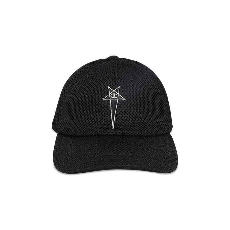 

Бейсболка Rick Owens x Champion Mesh Baseball Cap, черный