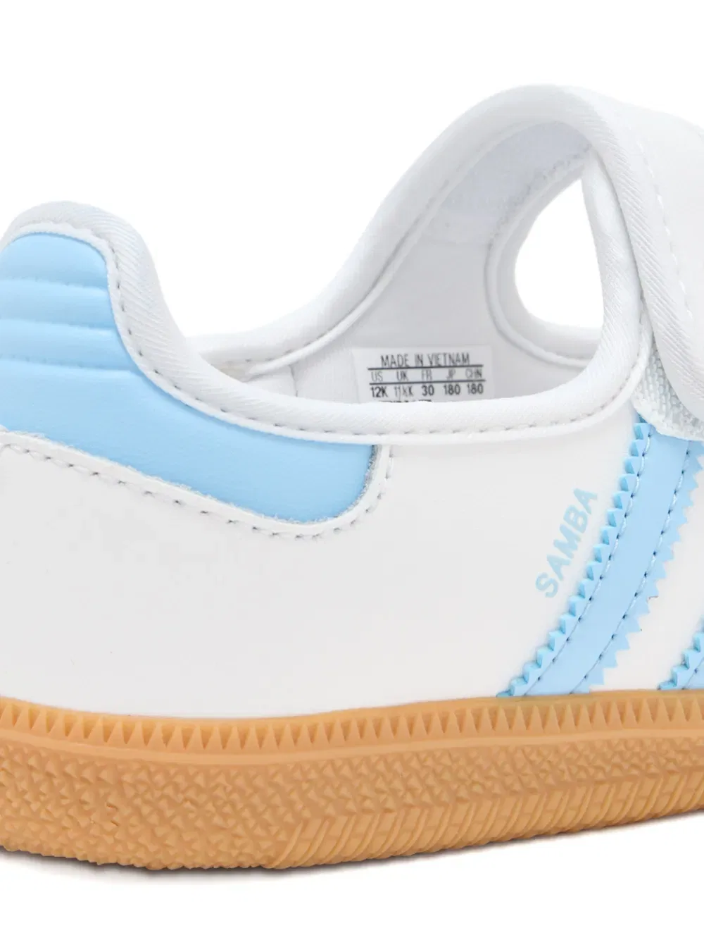 Балетки Samba с ремешком на липучке Adidas Kids, белый — фото 4