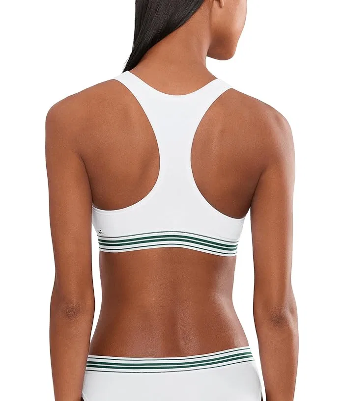 Бралетт Lacoste Cotton Bralette Contrast Band, Бордовый/Белый/Бежевый — фото 4