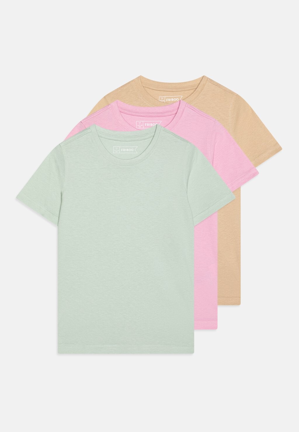 

базовая футболка Unisex 3 Pack Friboo, цвет light pink/beige/mint