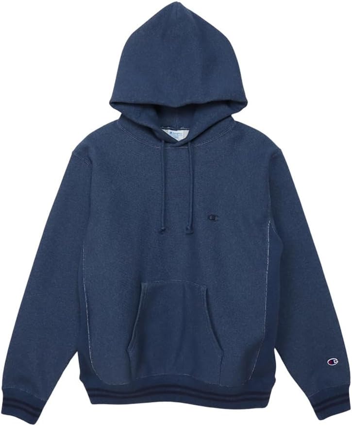 

Мужская толстовка с длинными рукавами Champion, хлопок 11,5 унций, ребристая вязка, производство США, с логотипом One Point, Reverse Weave, темно-синий