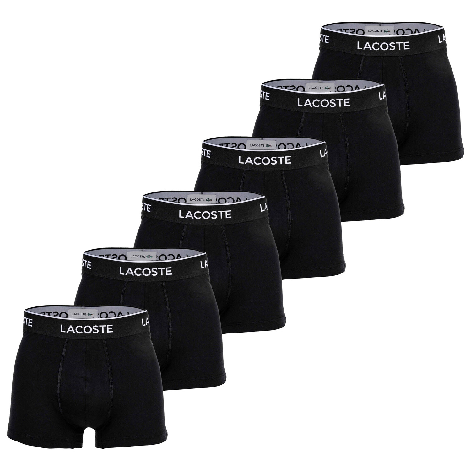 

Боксеры Lacoste Boxershort 6 шт, черный