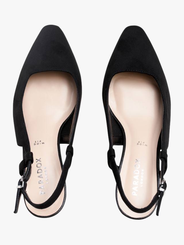 Fervora Wide Fit туфли-лодочки на каблуке с открытой пяткой Paradox London, Black — фото 4