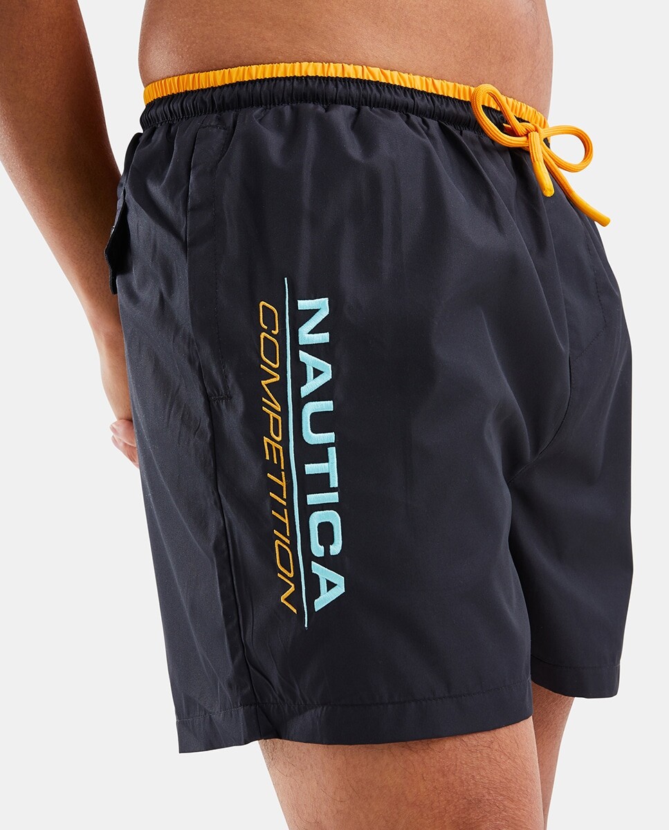 

Мужские черные шорты-бермуды Nautica, черный