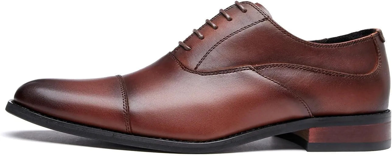 

Мужские оксфорды Santimon, официальные туфли Derby с крыльями из натуральной кожи, модные деловые туфли к смокингу, коричневый