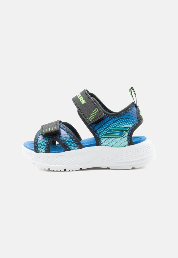 Сандалии microspec splash Skechers, Black/Lime/Blue