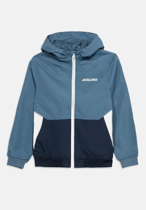 Легкая куртка с капюшоном jjerush Jack & Jones Junior, Blue Mirage/Navy Blazer/White Blocking — фото 3