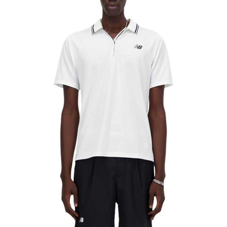 

New Balance Белая поло для мужчин, Белый, New Balance Белая поло для мужчин