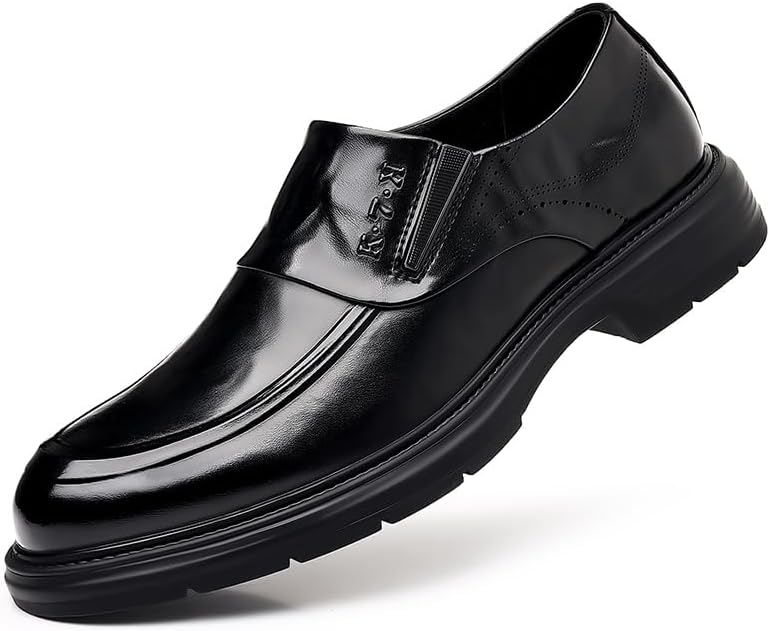 

Мужские модные повседневные кожаные туфли в деловом британском стиле для работы Tgrnfhkpyy, черный