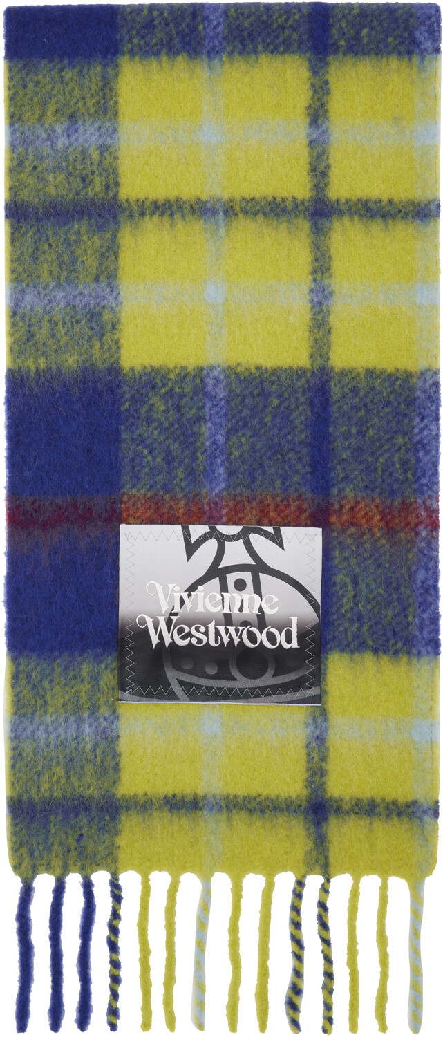 

Шарф в клетку тартан зеленого и синего цветов Vivienne Westwood