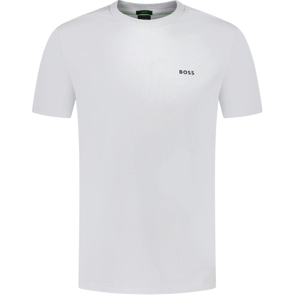 

Футболка с принтом логотипа Boss Regular Fit HUGO BOSS, светло-серый