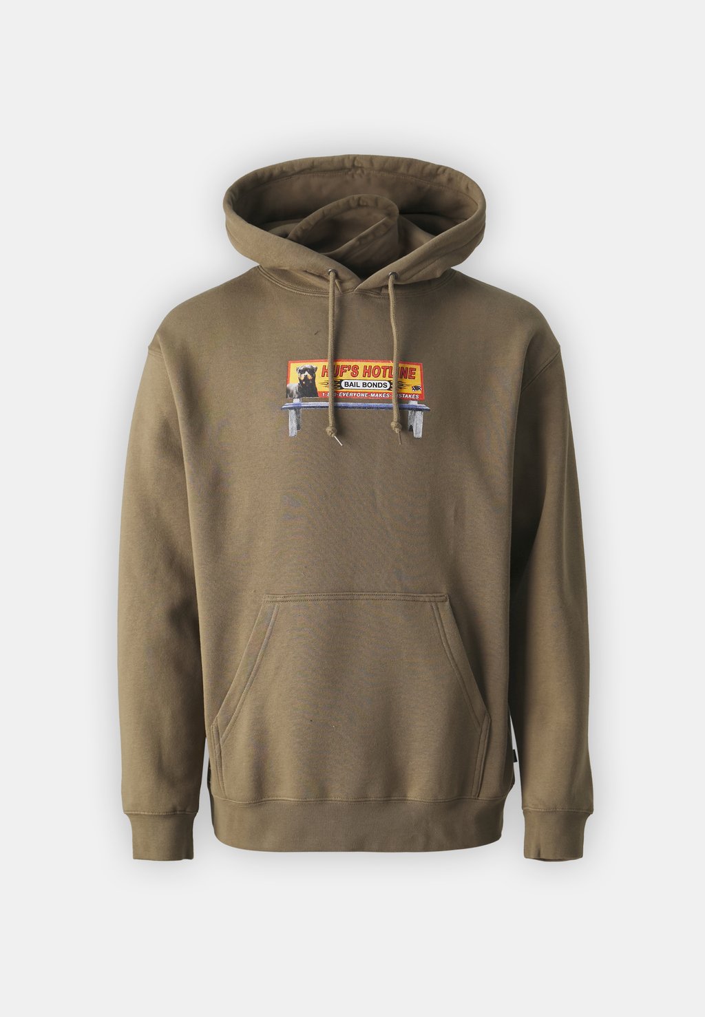 

Толстовка с капюшоном BAIL BONDS HOODIE UNISEX HUF, коричневый