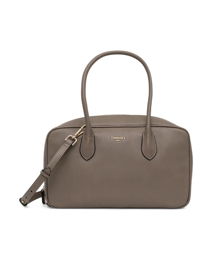 

Средняя сумка-боулер с логотипом Twinset, серый