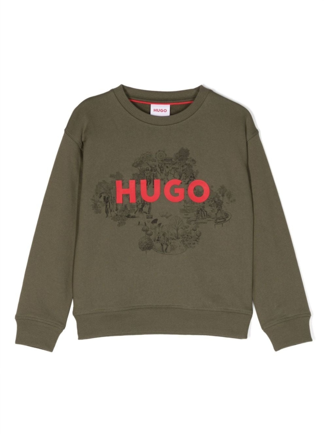 

HUGO KIDS толстовка с логотипом, зеленый