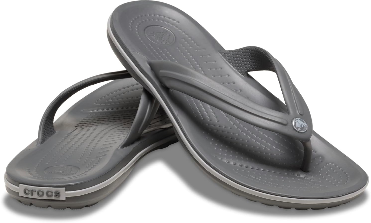 Вьетнамки Crocs Crocband унисекс для взрослых, серый — фото 4