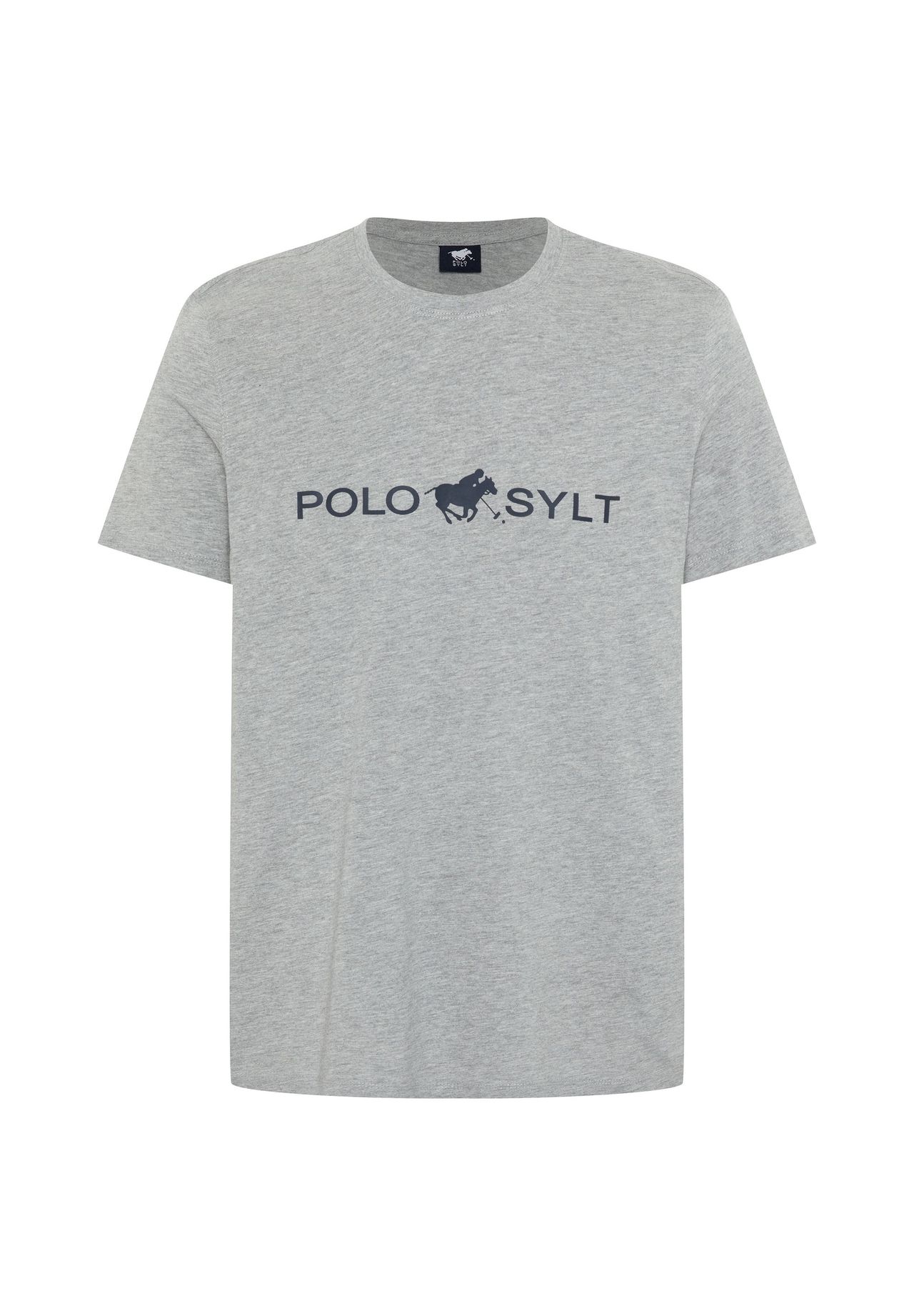 

Футболка с ярким принтом-логотипом POLO SYLT, цвет Neutral Gray Melange