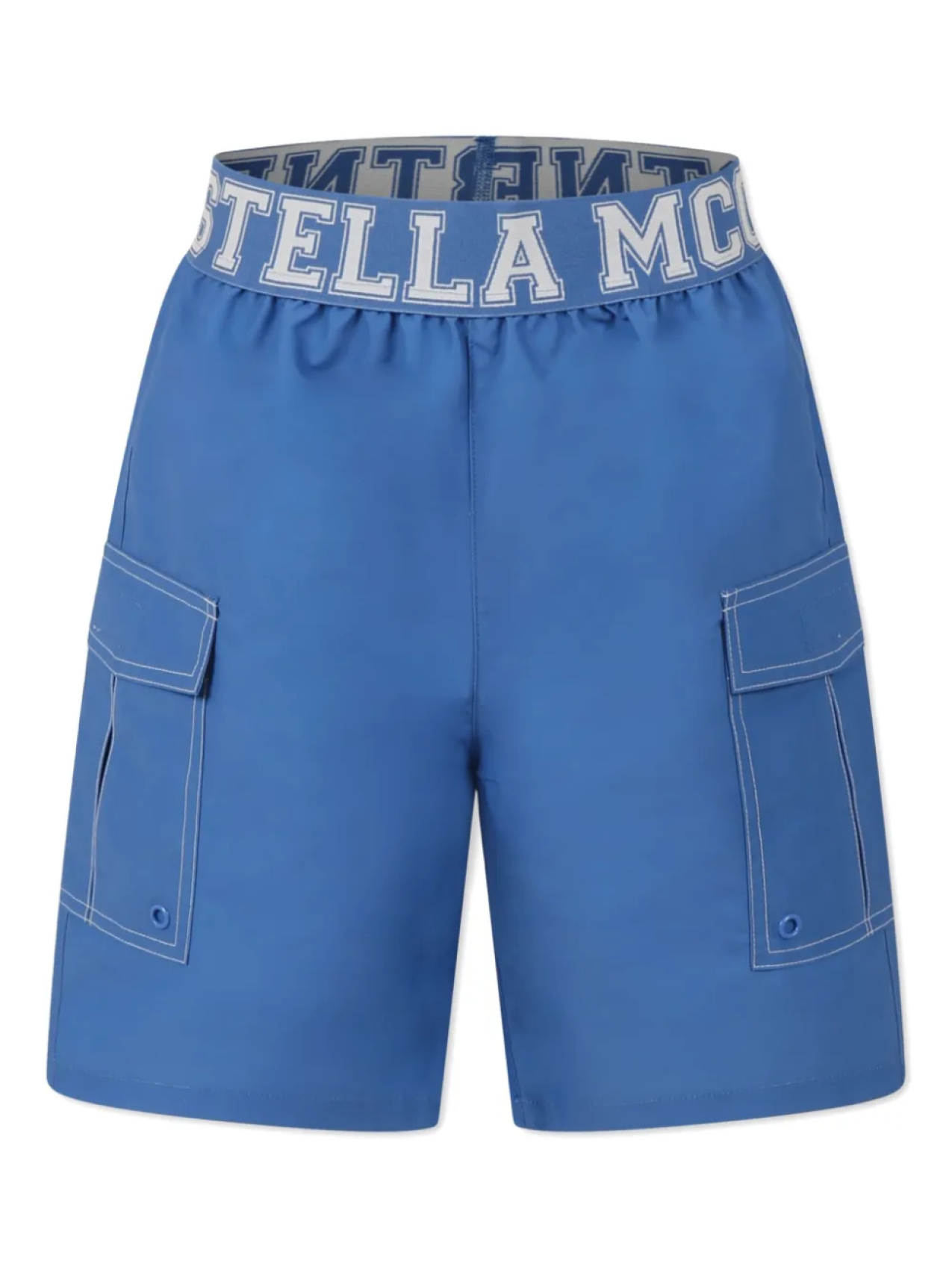 

Шорты для плавания Stella McCartney Kids с логотипом и поясом, синий
