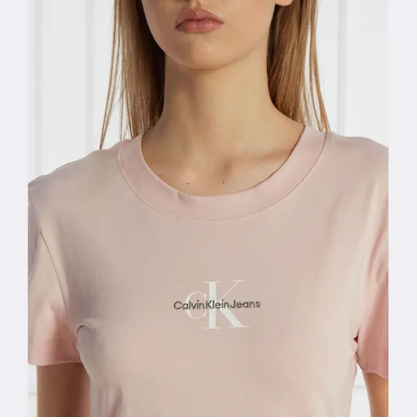 Облегающая футболка Calvin Klein, розовый — фото 4