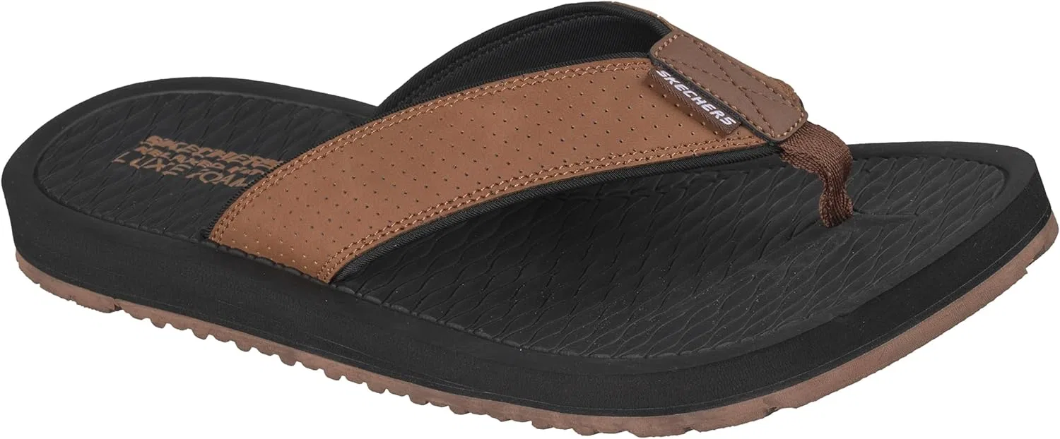 Сандалии с ремешком Skechers, коричневый Skechers USA Men's — фото 4