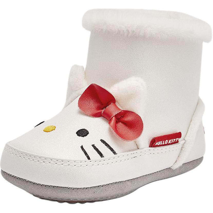 Hello Kitty x Противоскользящие и износостойкие теплые детские туфли для младенцев и малышей DAVE&BELLA, экрю — фото 2