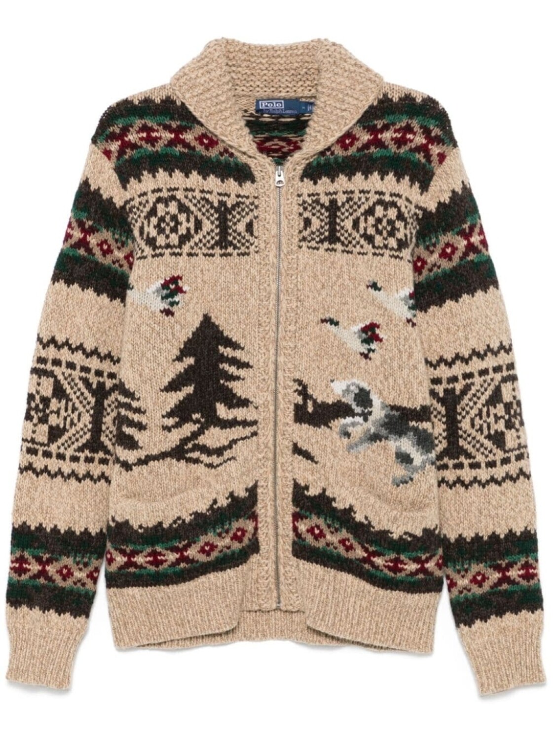 

Толстовка Polo Ralph Lauren с узором-интарсия, серый