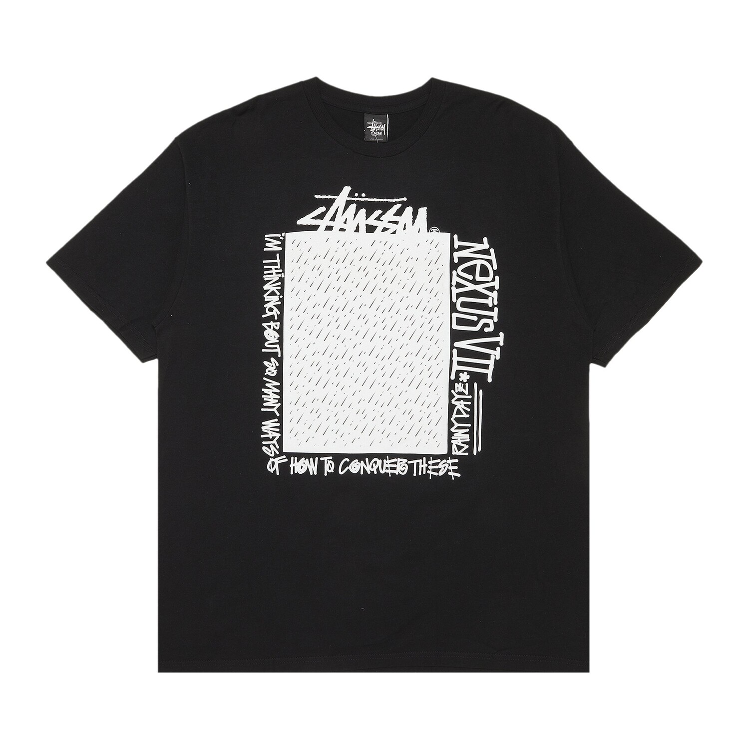 

Футболка Stussy Rain Frame, черная, Черный, Футболка Stussy Rain Frame, черная