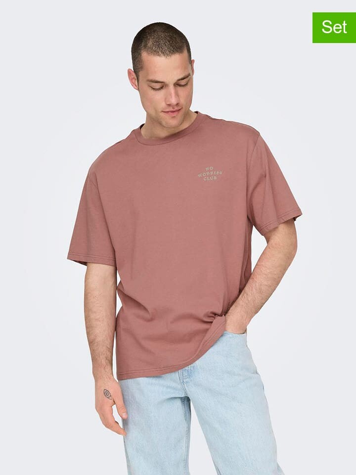 

Футболка ONLY & SONS s, розовый