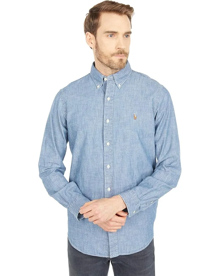 Рубашка Polo Ralph Lauren Classic Fit Indigo Chambray Shirt, Medium Indigo