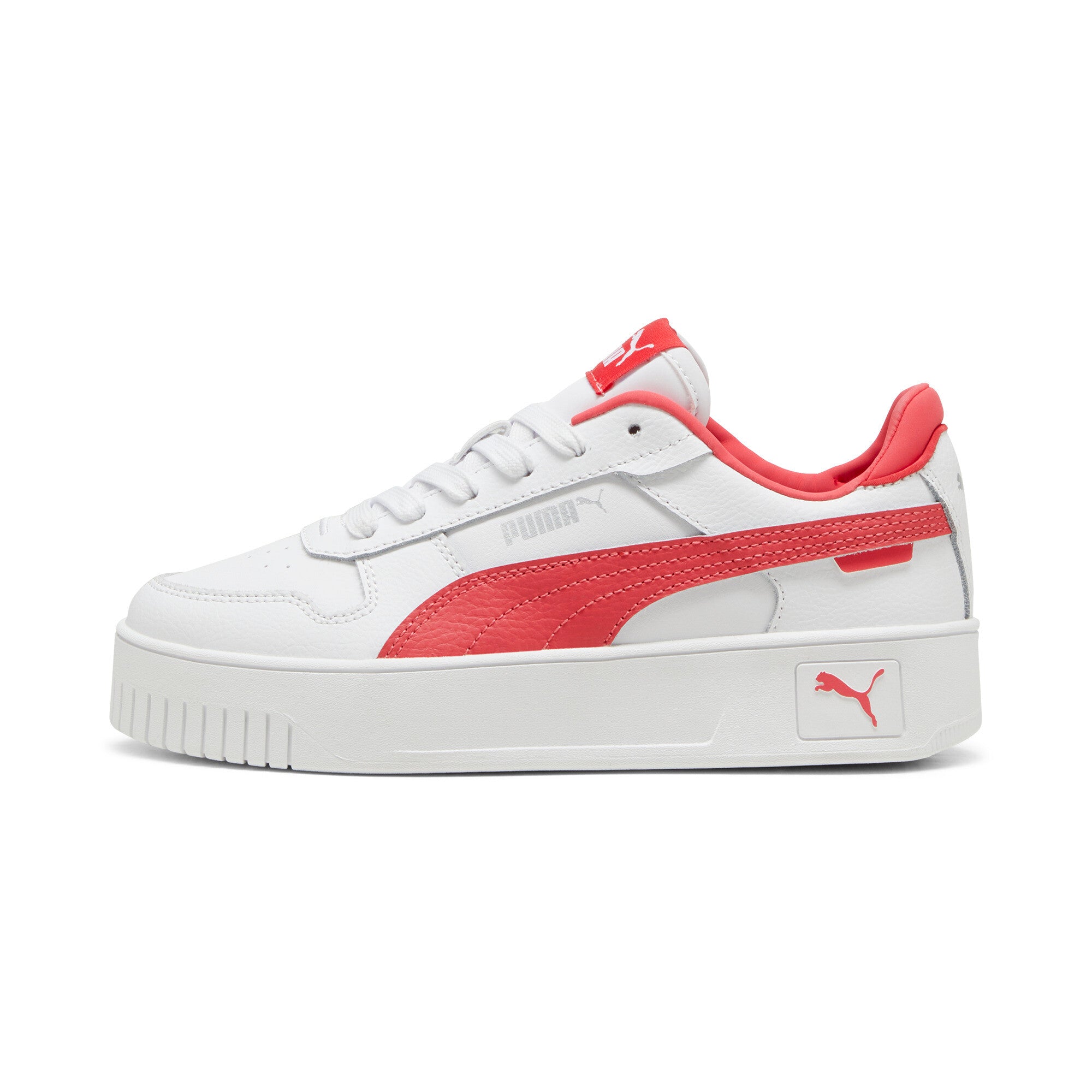 

Кроссовки PUMA для девочек-подростков Carina Street, цвет white/tart cherry/silver