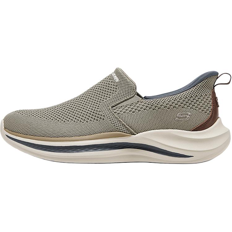 

Skechers Износостойкие и легкие повседневные туфли с низким верхом, серо-коричневые, мужские