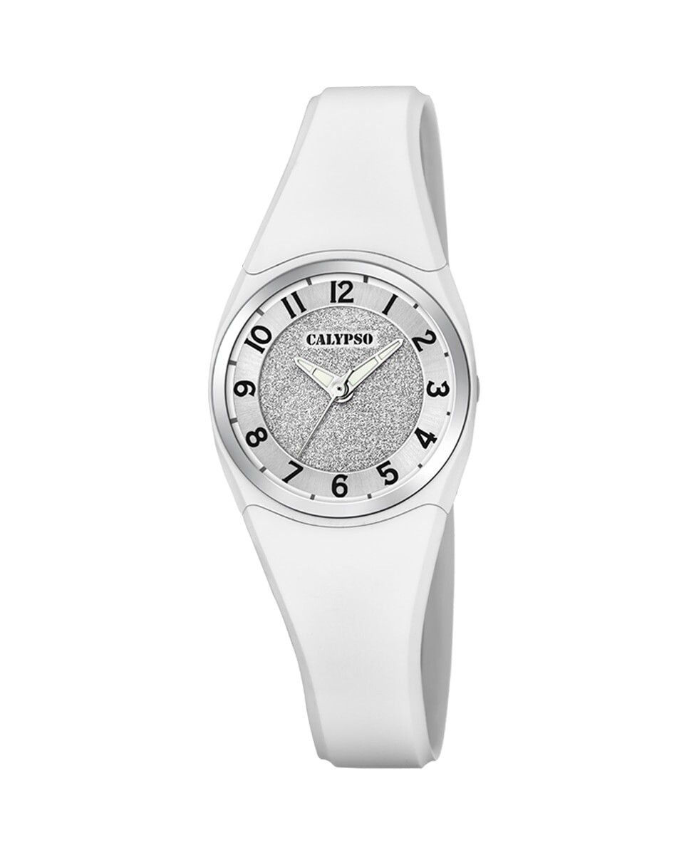 

K5752/1 Модные женские часы из каучука белого цвета Calypso, белый