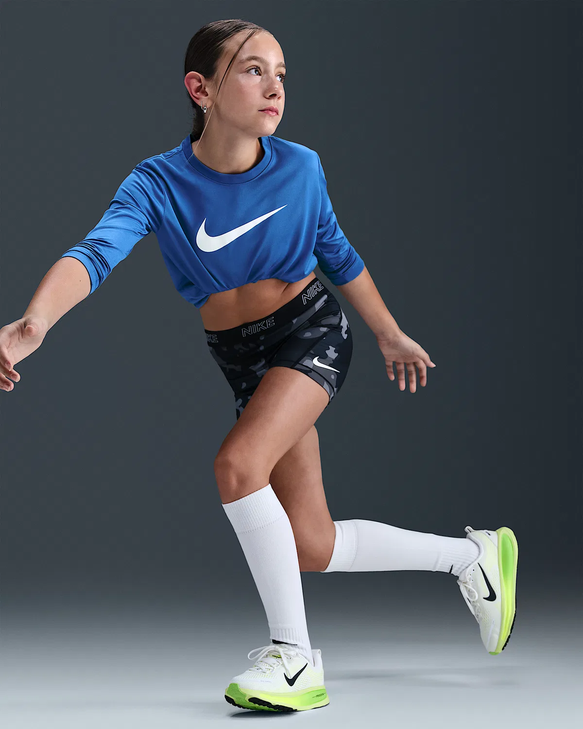 Детская футболка с длинным рукавом Nike Legend Dri-FIT, Game Royal/White — фото 3