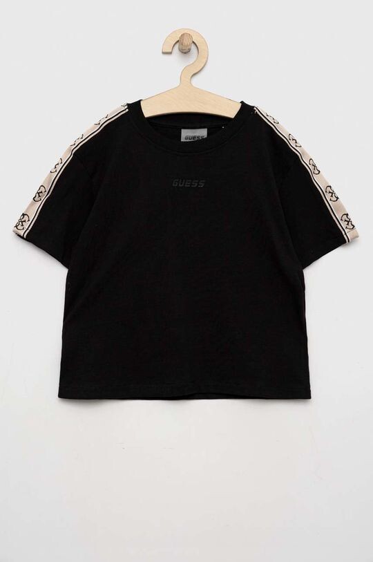 

Хлопковая футболка для детей Guess, черный