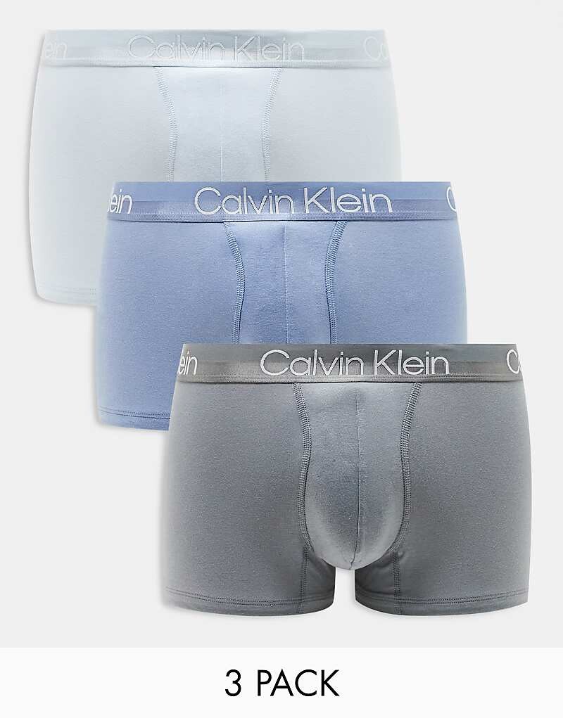 

Calvin Klein – Modern Structure – Комплект из 3 пар боксеров синего и зеленого цветов