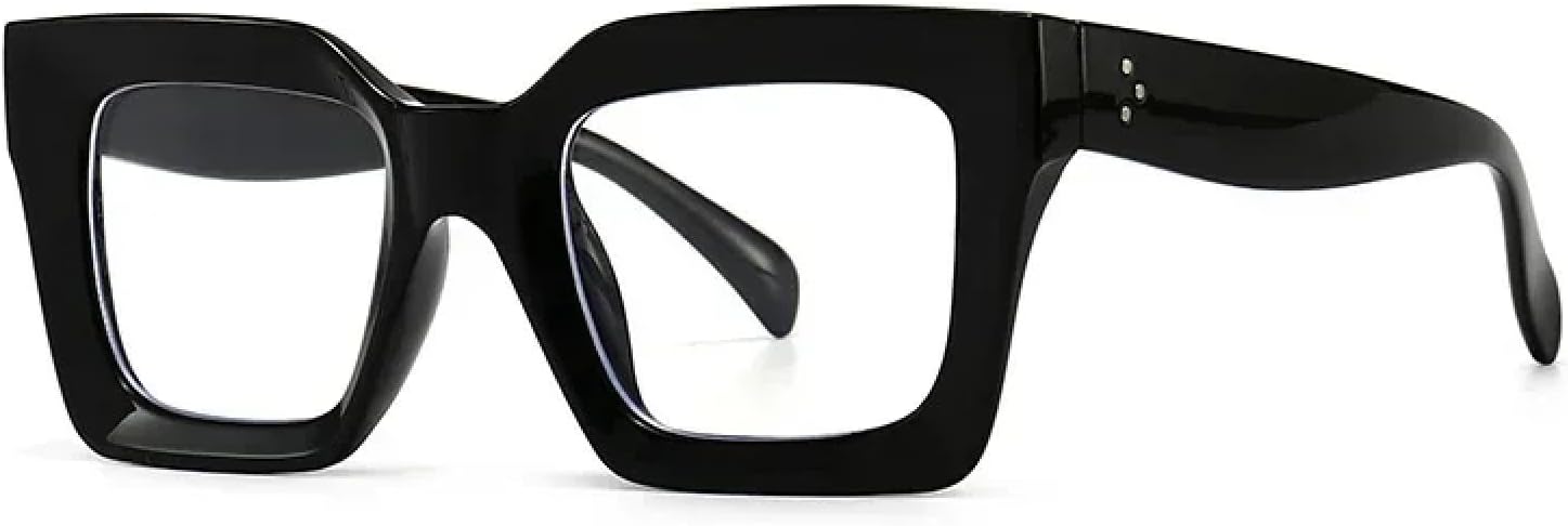 

Модные солнцезащитные очки для женщин и мужчин, винтажные солнцезащитные очки для женщин, уникальные очки с плоской верхней частью, защита от УФ-излучения UV400 TKKTLLT, Black Transparent