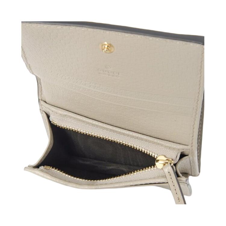 GUCCI Ophidia Canvas With Leather кошелек, картхолдер Regular женский beige/white — фото 4